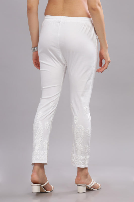 Vrinda Chikankari Cotton Pants