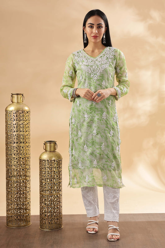 Qala Chikankari Kota Kurta with Inner