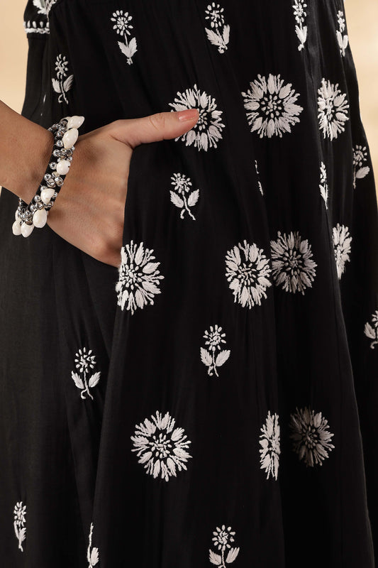 Mastani Chikankari Chanderi Kurta