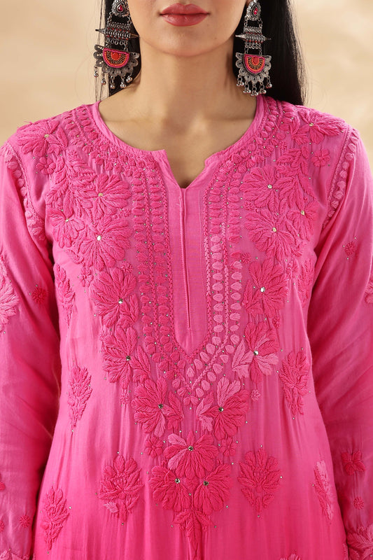 Jugni Chikankari Muslin Kurta