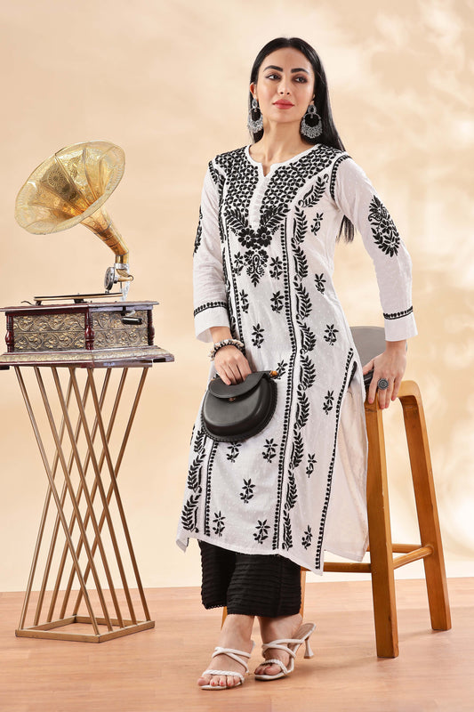 Barkha Chikankari Cotton Kota