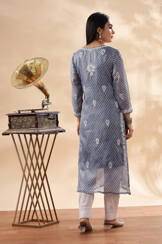 Qala Chikankari Kota Kurta with Inner