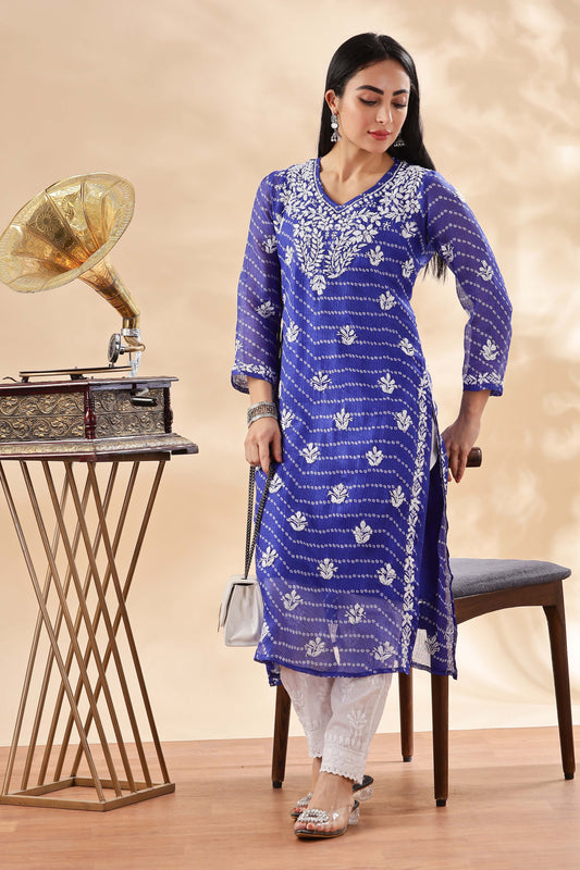 Qala Chikankari Kota Kurta with Inner