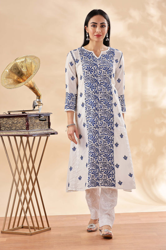 Mastani Chikankari Chanderi Kurta