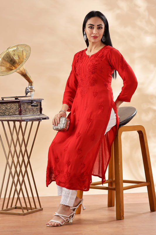 Jugni Chikankari Muslin Kurta
