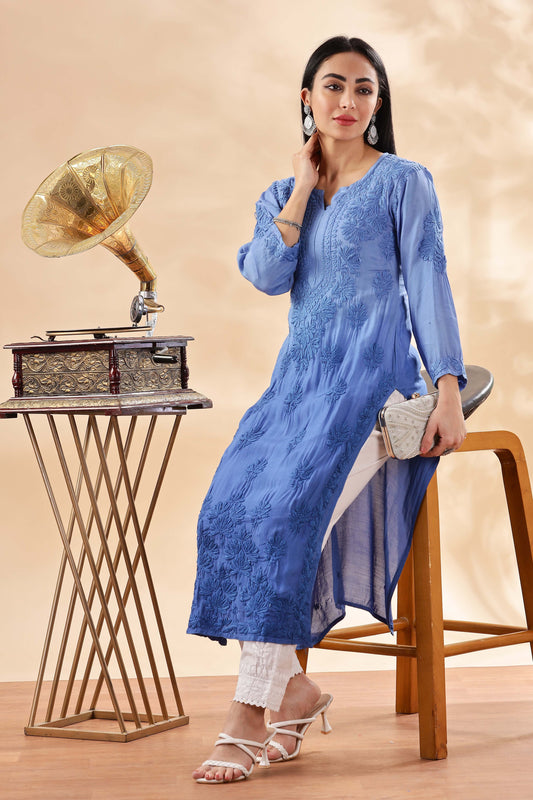 Jugni Chikankari Muslin Kurta