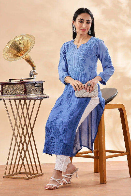 Jugni Chikankari Muslin Kurta