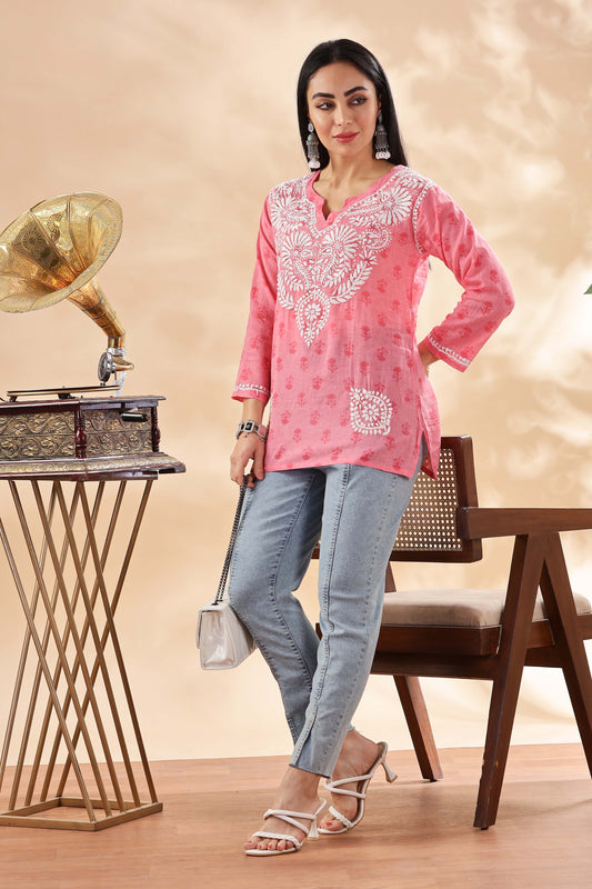 Barkha Chikankari Cotton Top