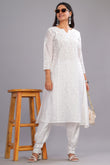 Tabassum Chikankari Chanderi Kurta