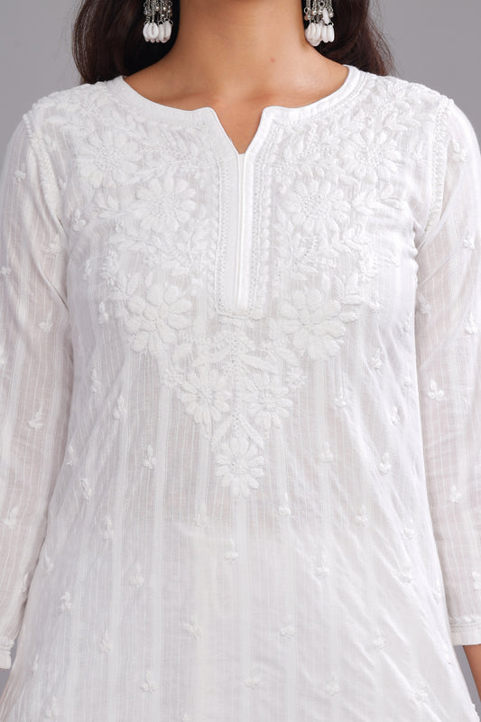 Waheeda Chikankari Cotton Top