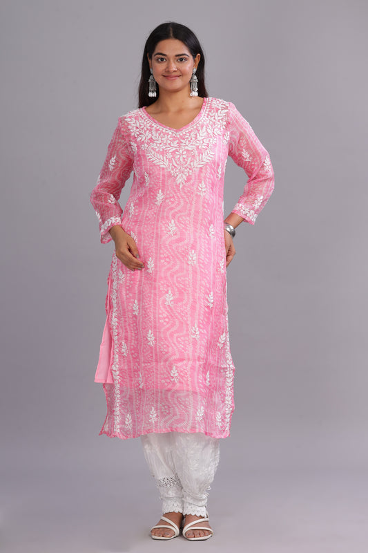 Shama Chikankari Kota Kurta with Inner