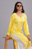 Naaz Chikankari Modal Satin Kurta