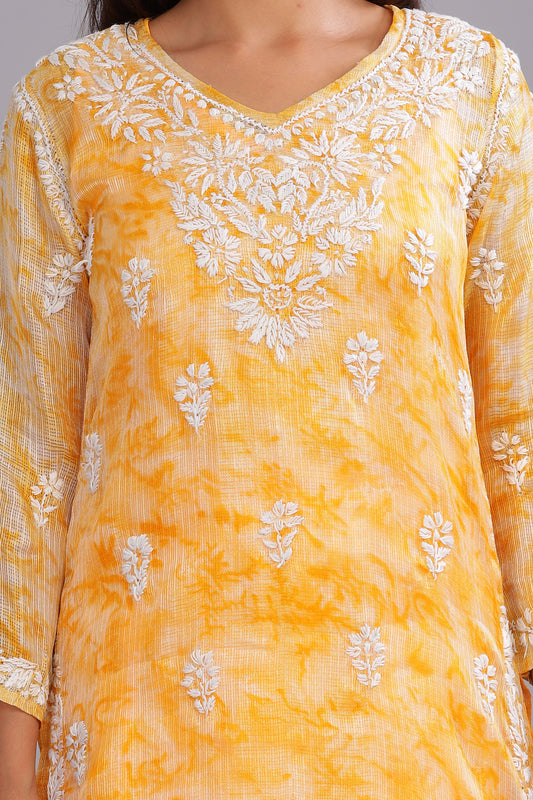 Noor Chikankari Kota Kurta with Inner