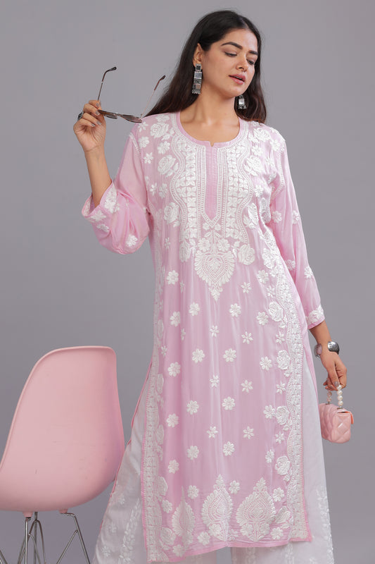 Nora Chikankari Modal Kurta