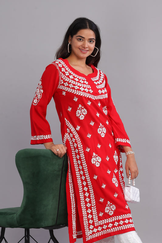 Zarah Chikankari Cotton Kurta