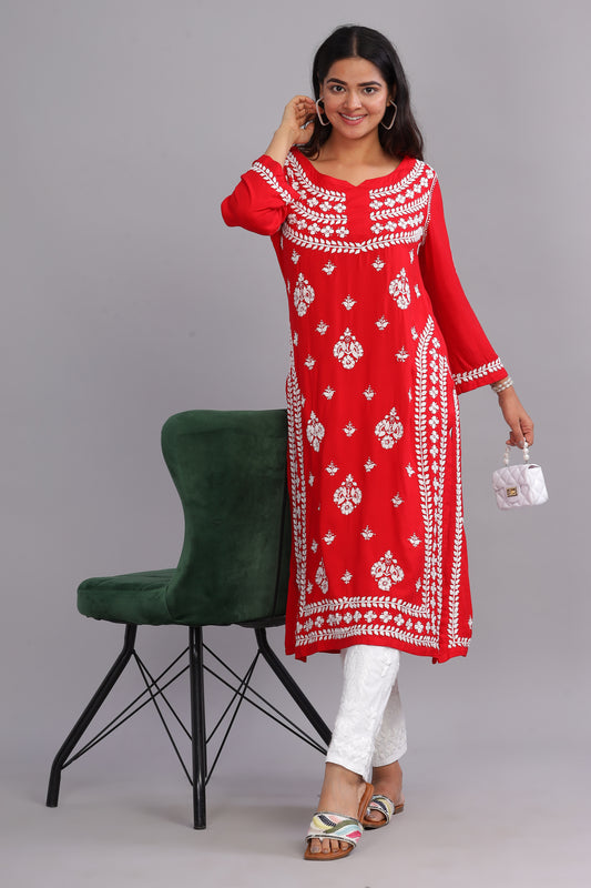 Zarah Chikankari Cotton Kurta