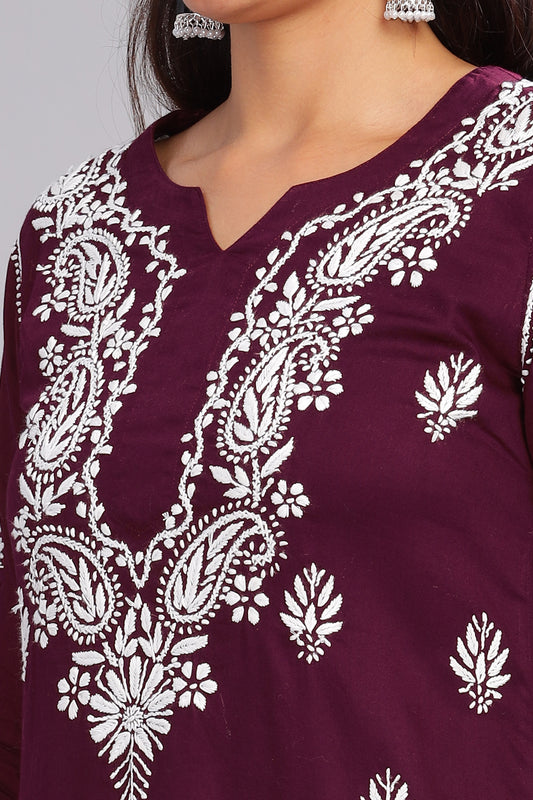 Utkarsha Chikankari Cotton Kurta