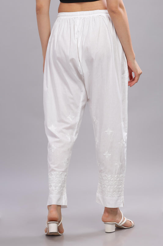 Yogita Chikankari Cottom Straight Pants