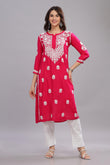 Vahini Chikankari Modal Kurta