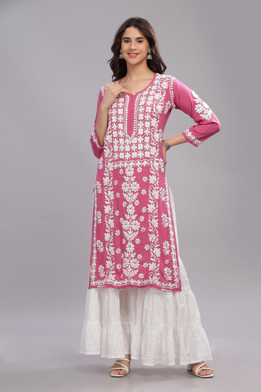 Jiya Chikankari Modal Kurta