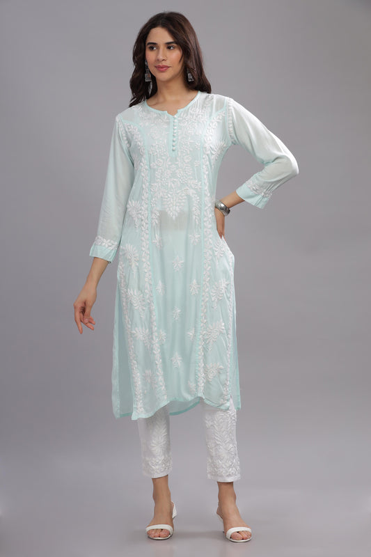 Fiza Chikankari Cotton Kurta