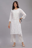 Juhi Chikankari Cotton Kurta