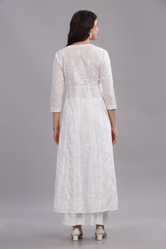 Aditi Chikankari Anarkali Cotton Kurta