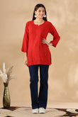 Ruksaar Chikankari Cotton Top