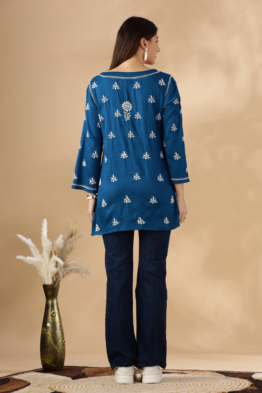 Chanderi Chikankari Top