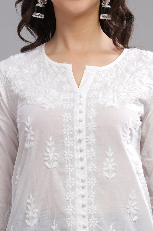 Sanah Chikankari Cotton Top