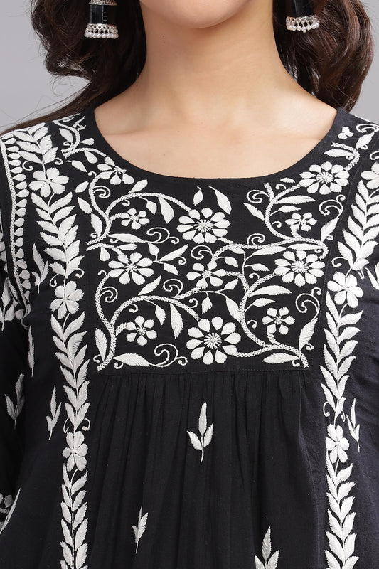 Adah Chikankari Cotton Top