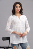 Afza Chikankari Cotton Top