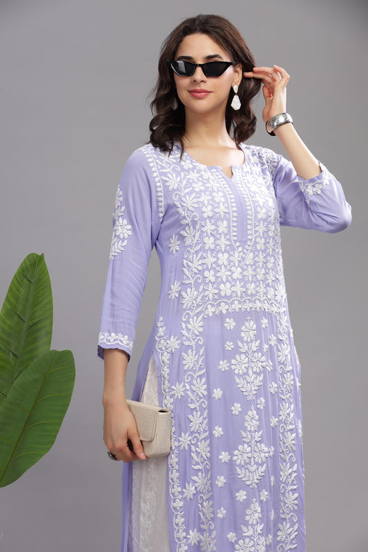 Sabah Chikankari Modal Straight Kurta