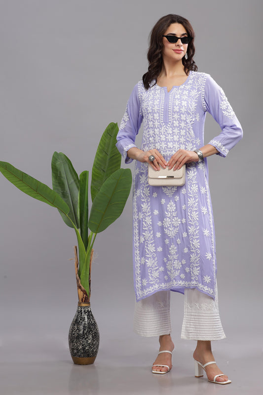 Sabah Chikankari Modal Straight Kurta