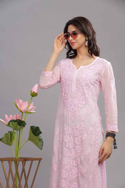 Tanika Chikankari Crepe Kurta