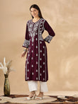 Women Ethnic Motifs Printed Festive A-Line Kurta