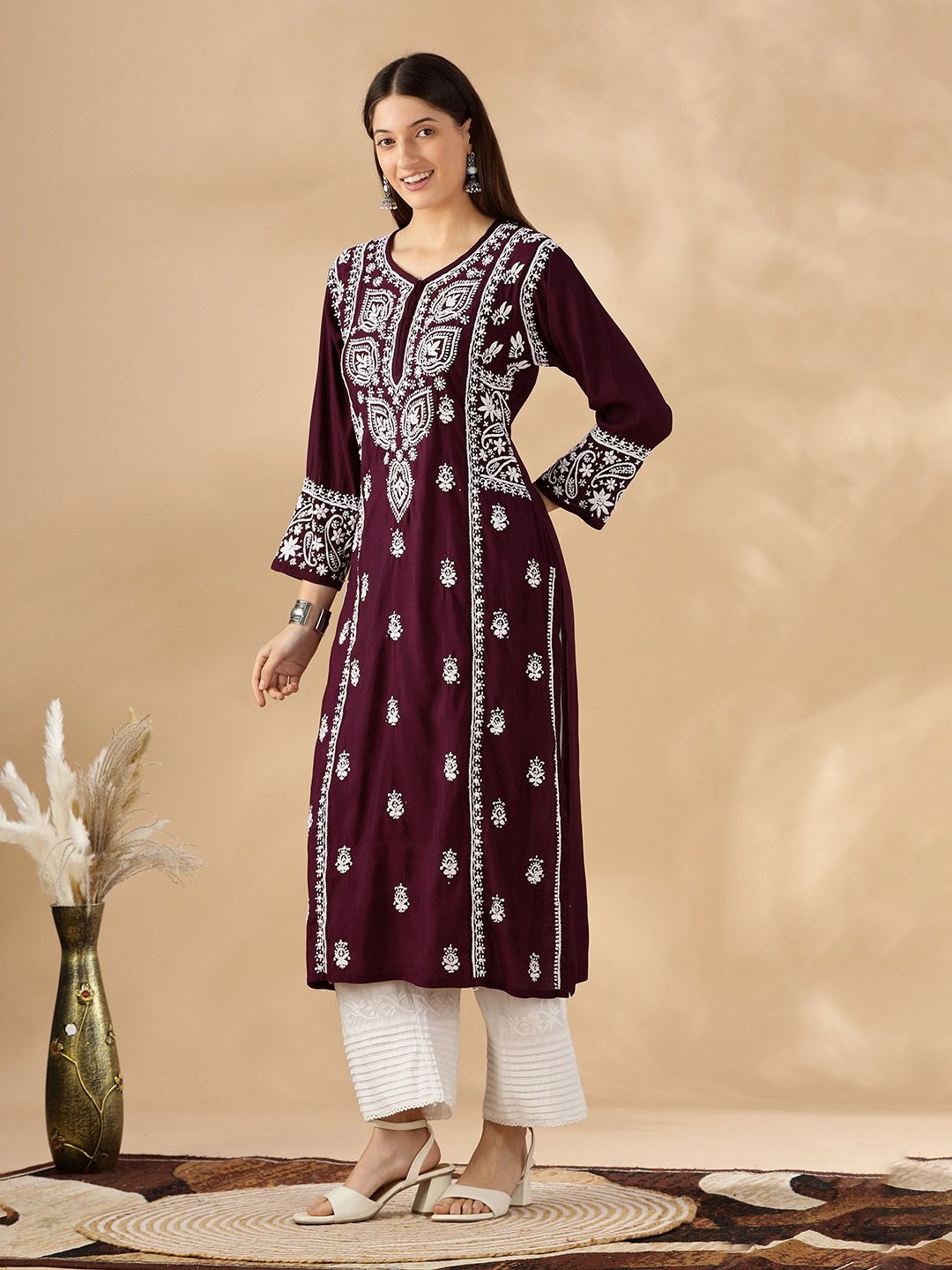 Women Ethnic Motifs Printed Festive A-Line Kurta
