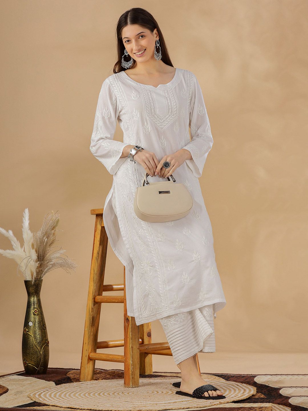 Women Solid Festive A-Line Kurta