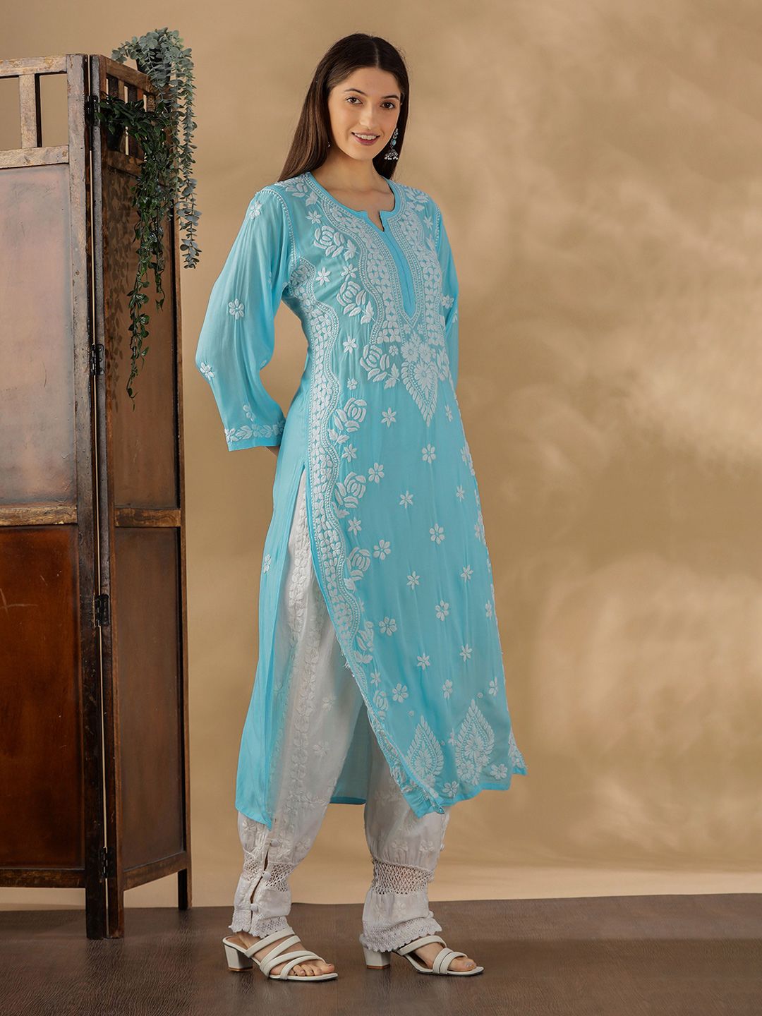 Women Ethnic Motifs Printed Festive A-Line Kurta