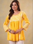 Women Ethnic Motifs Embroidered Chikankari Kurta