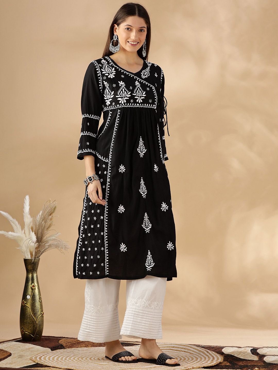 Women Ethnic Motifs Printed Festive A-Line Kurta