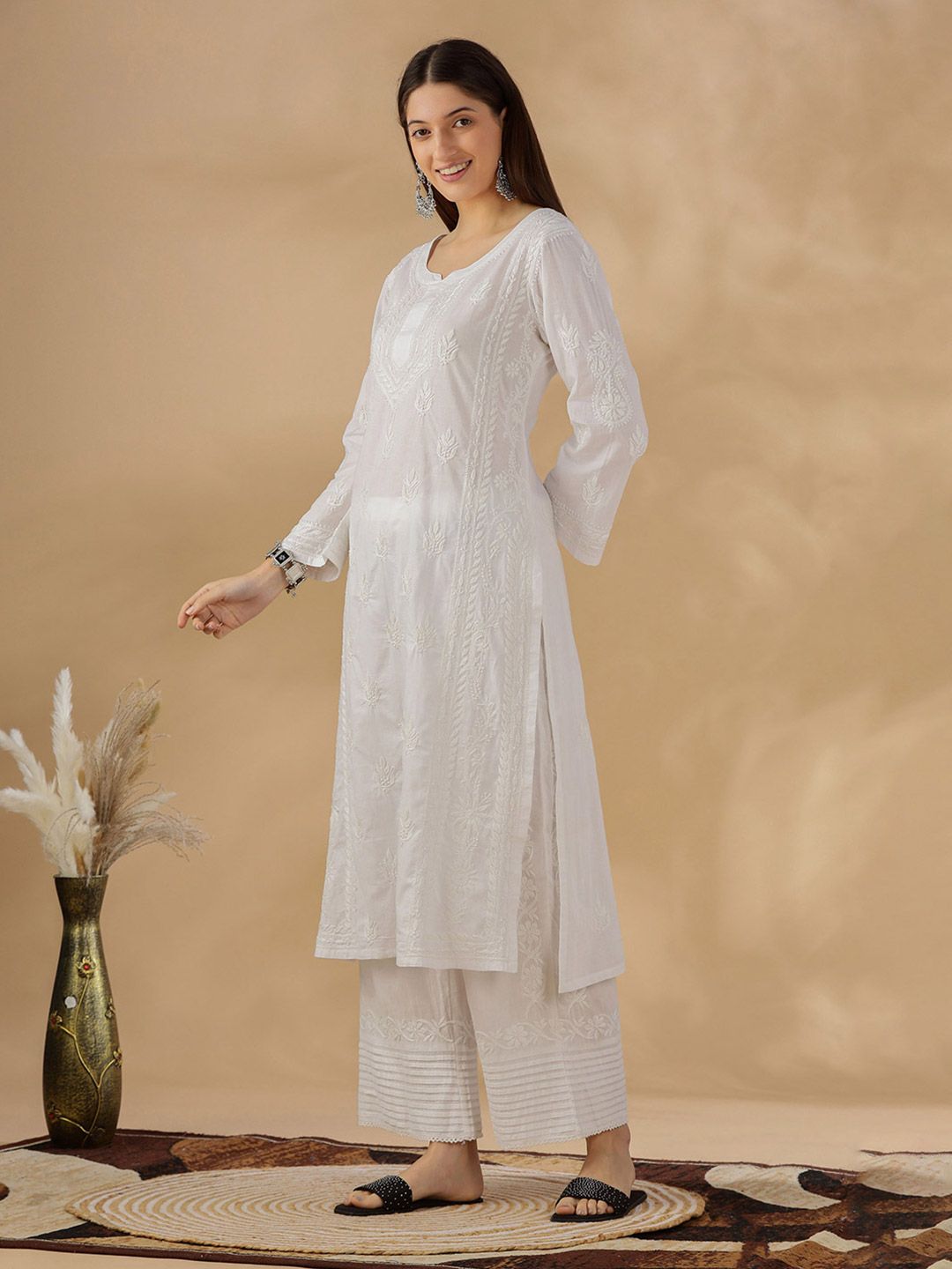 Women Solid Festive A-Line Kurta