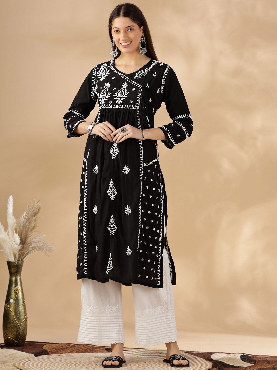 Women Ethnic Motifs Printed Festive A-Line Kurta