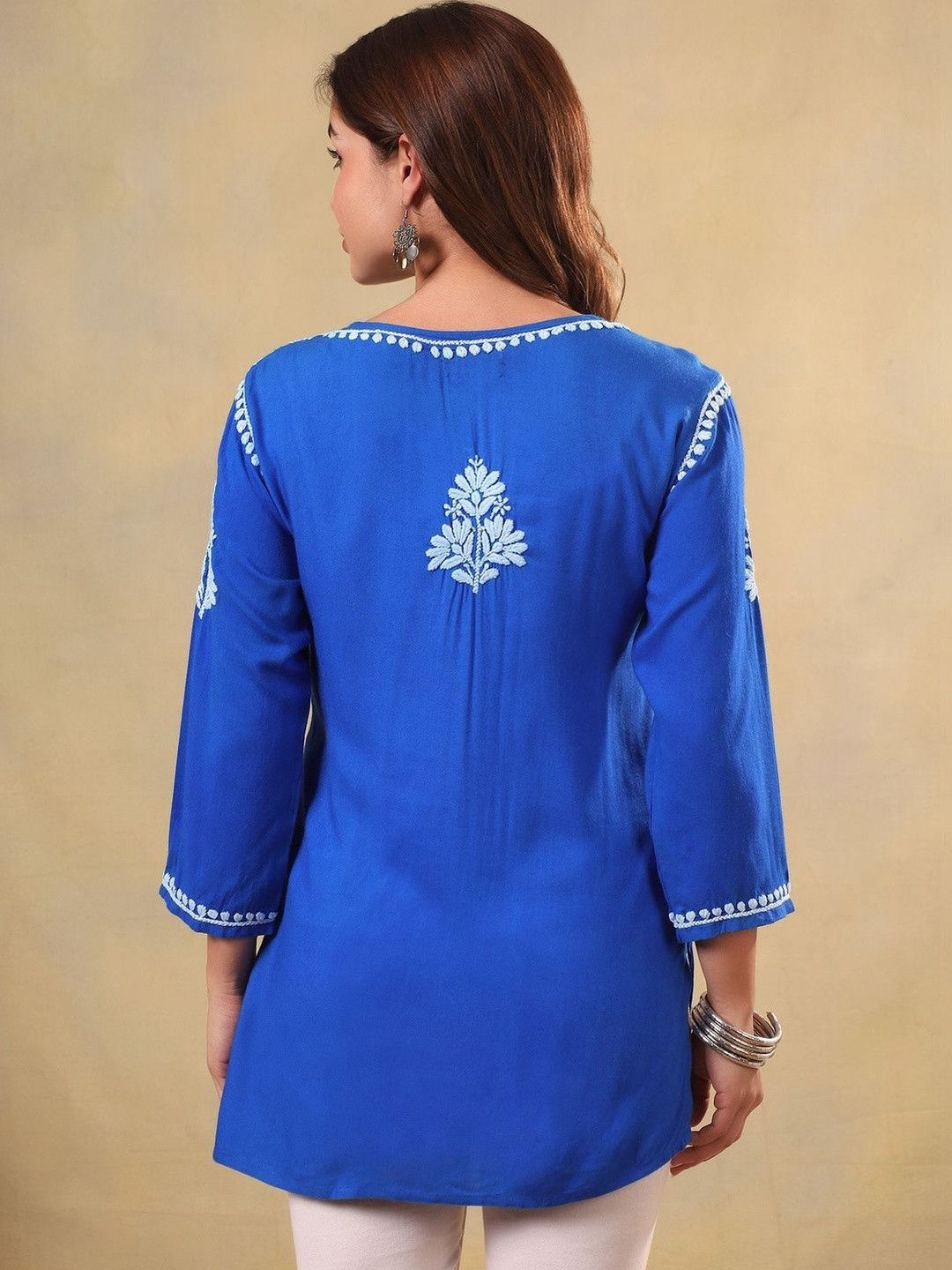 Women Ethnic Motifs Embroidered Thread Work Indie Prints Kurta