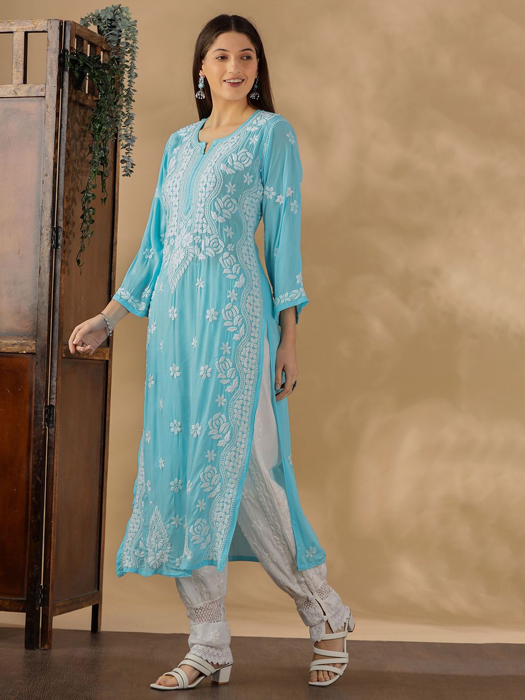 Women Ethnic Motifs Printed Festive A-Line Kurta