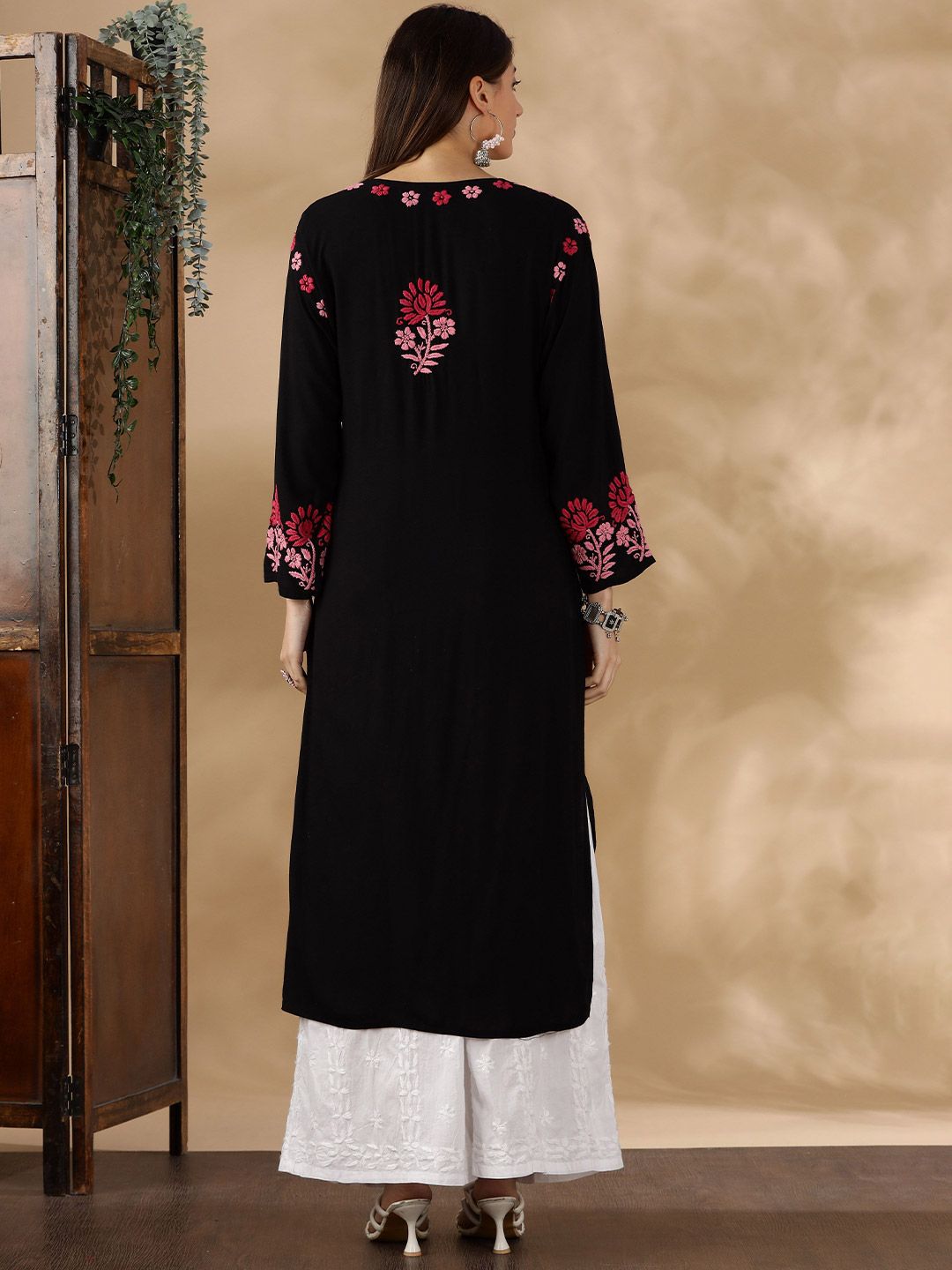 Women Floral Printed Festive Cotton A-Line Kurta