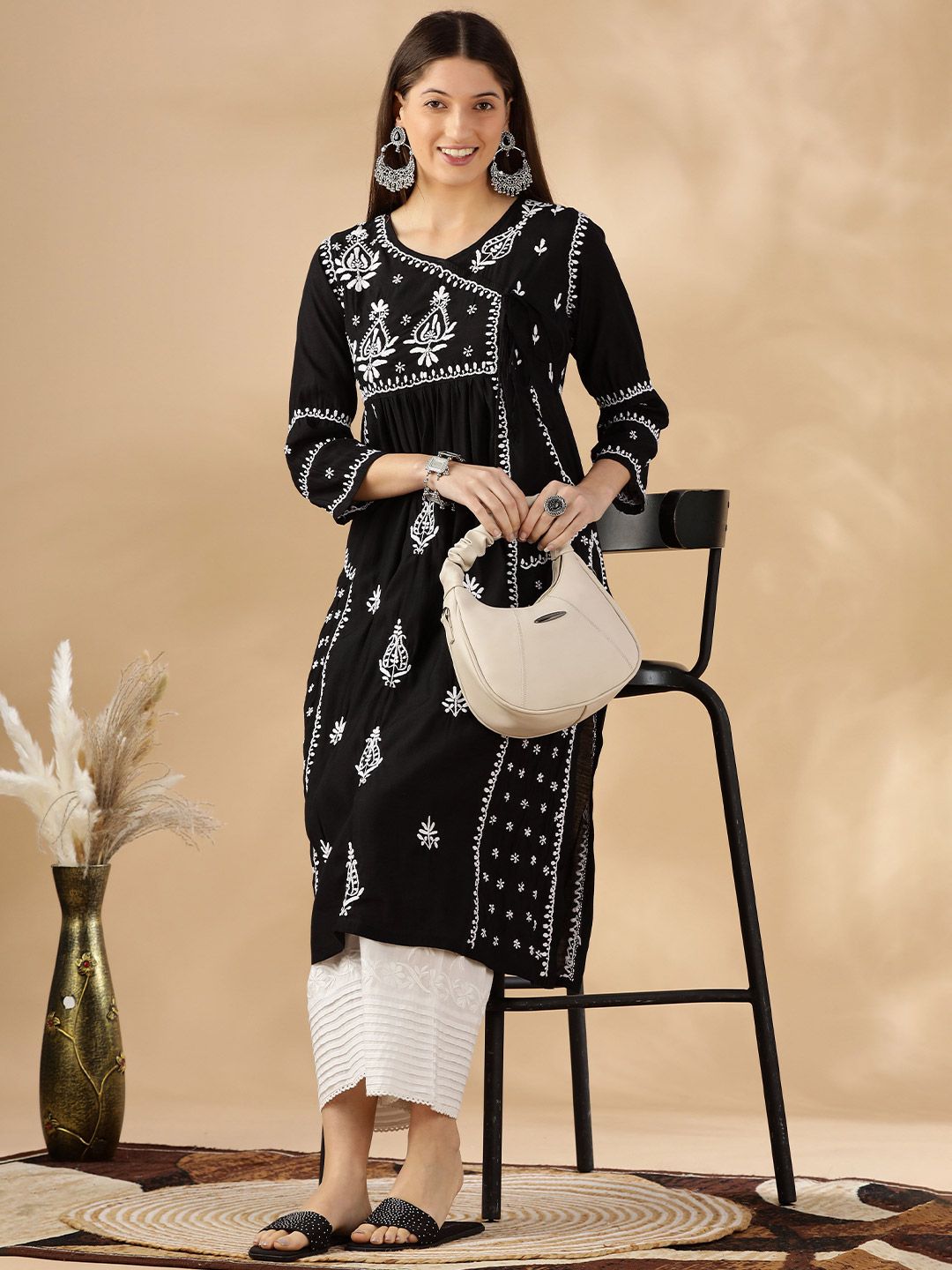 Women Ethnic Motifs Printed Festive A-Line Kurta
