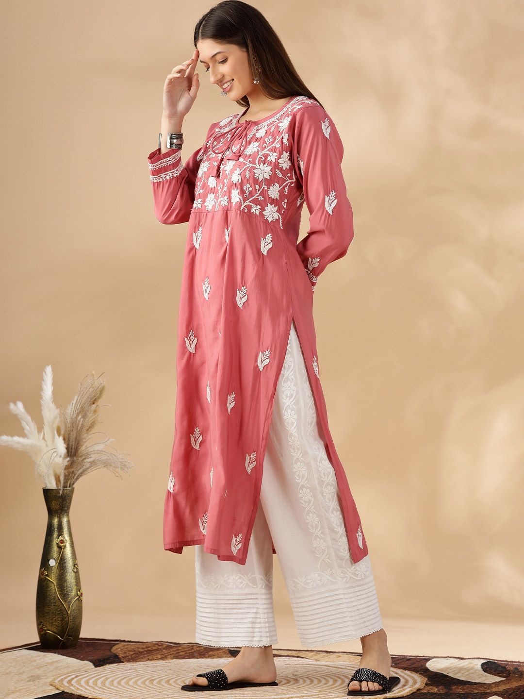 Women Ethnic Motifs Printed Festive A-Line Kurta
