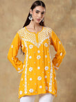 Women Embroidered Chikankari Straight Kurti